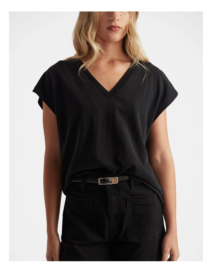 Shay Slub V Neck Tee image 3