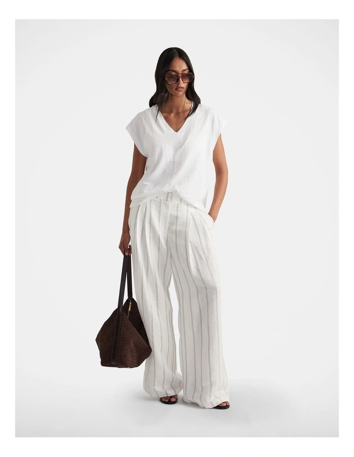 Shay Slub V Neck Tee image 1