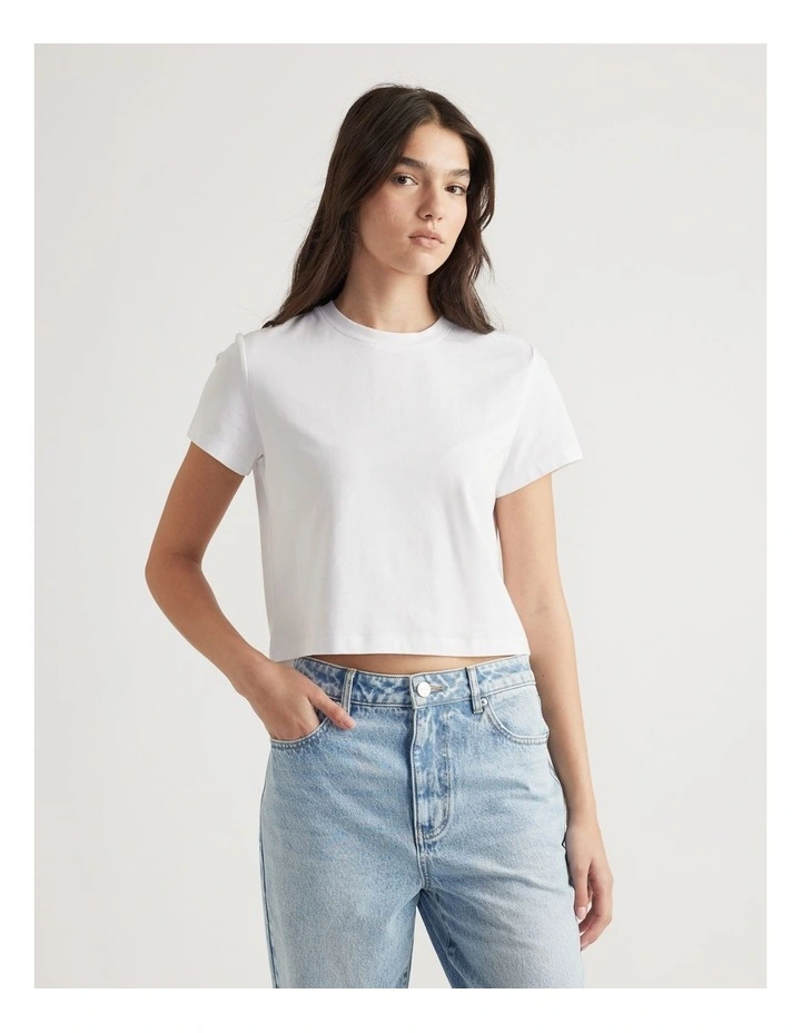 Dillon Mini Tee in White image 3