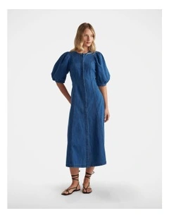 Polly Puff Sleeve Midi Dress