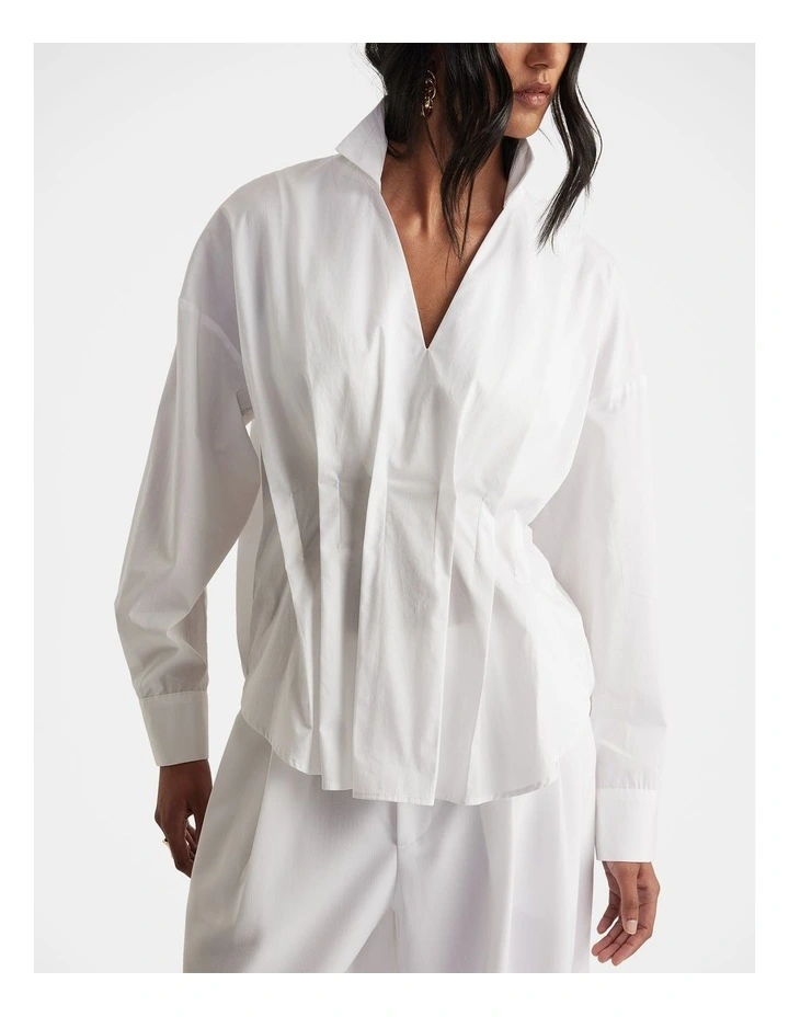 Pia Pleated Oversized Shirt image 3