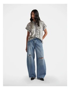 AnnMaree Satin Tee in Multi