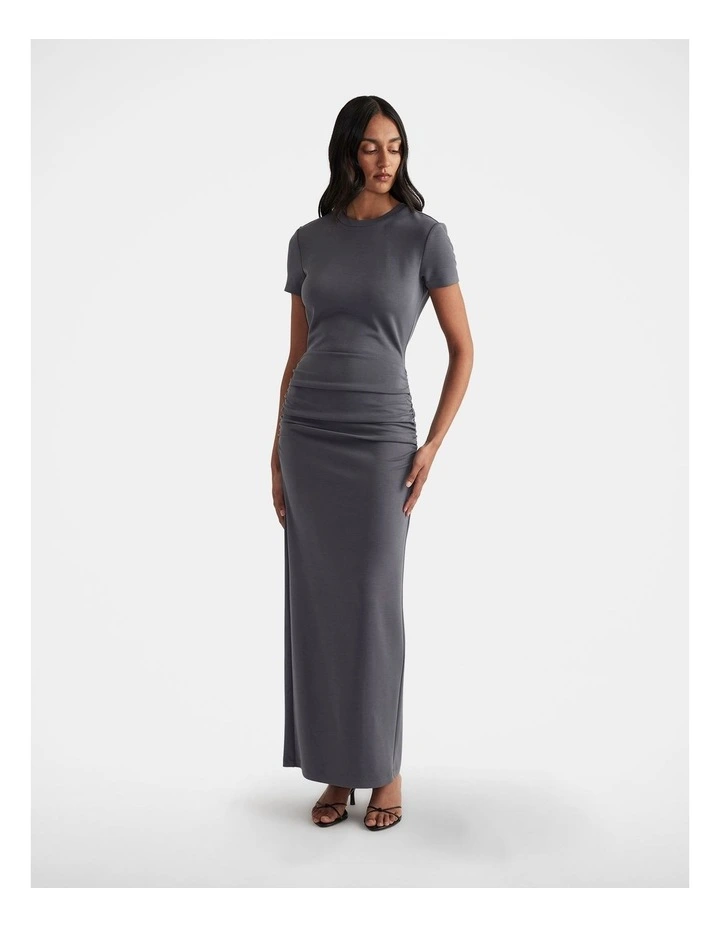 Monica Midi Tee Dress in Grey image 1