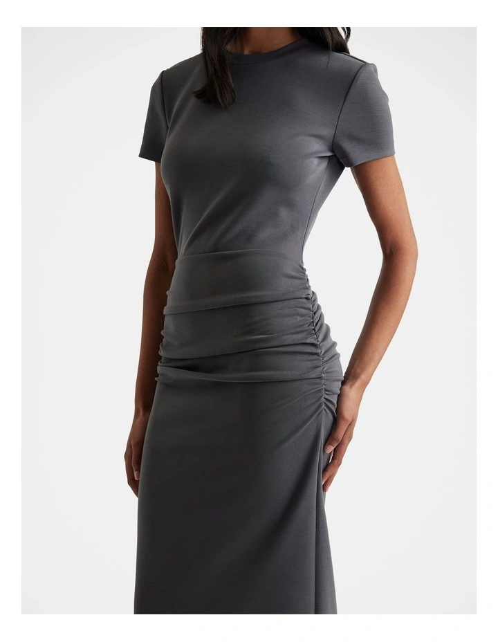 Monica Midi Tee Dress in Grey image 3
