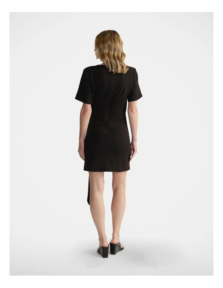 Brodie Buckle Mini Dress in Black image 2