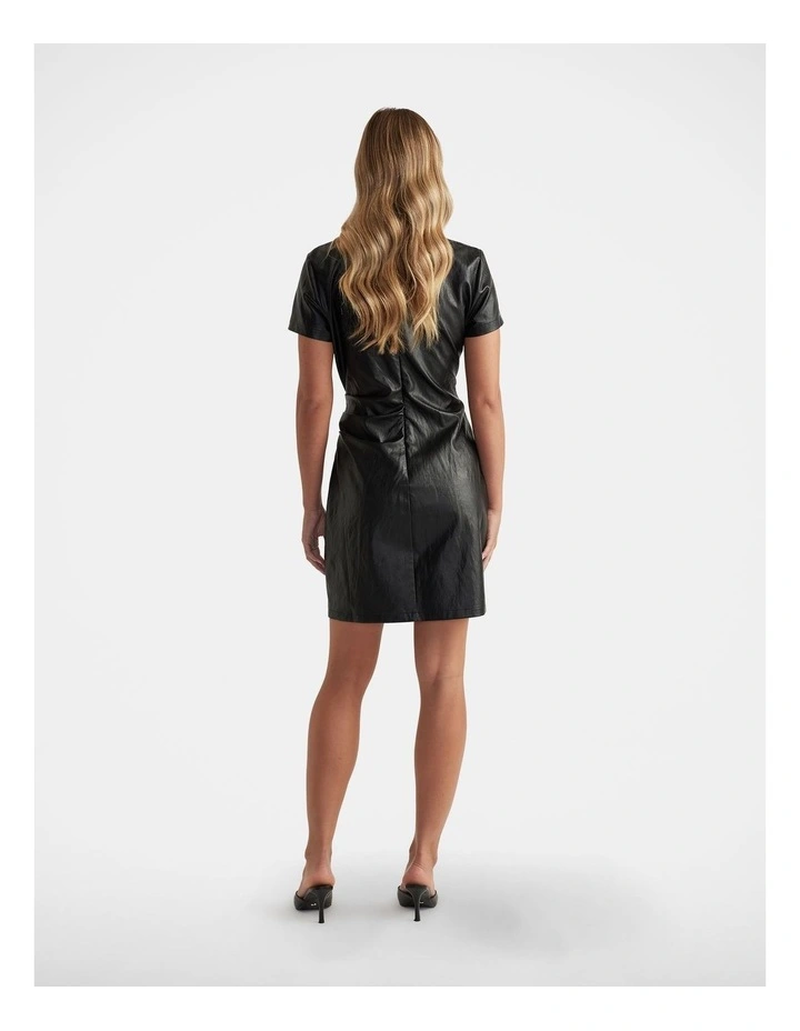 Monica Faux Leather Mini Dress image 2