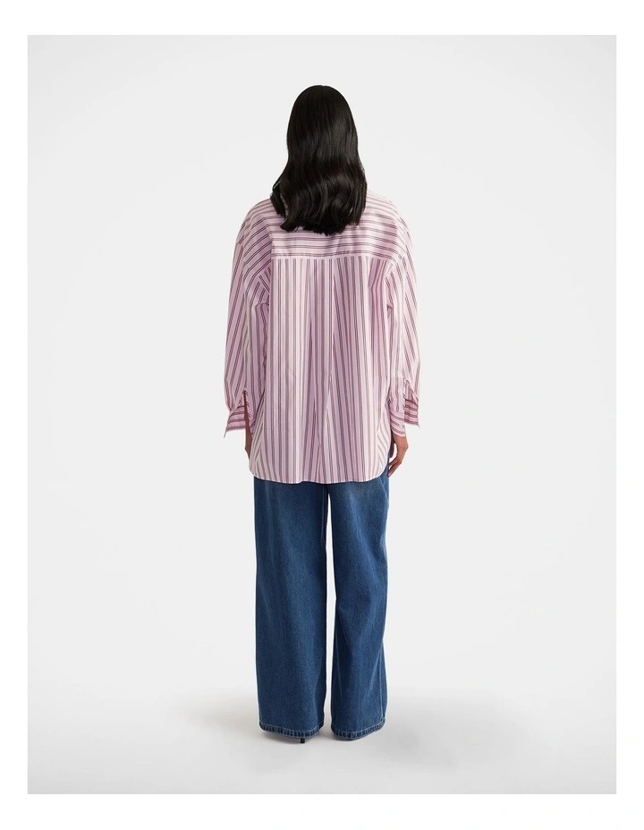 Ella Oversized Shirt in Pink image 2
