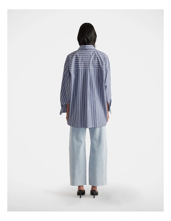 Ella Oversized Shirt in Blue image 2