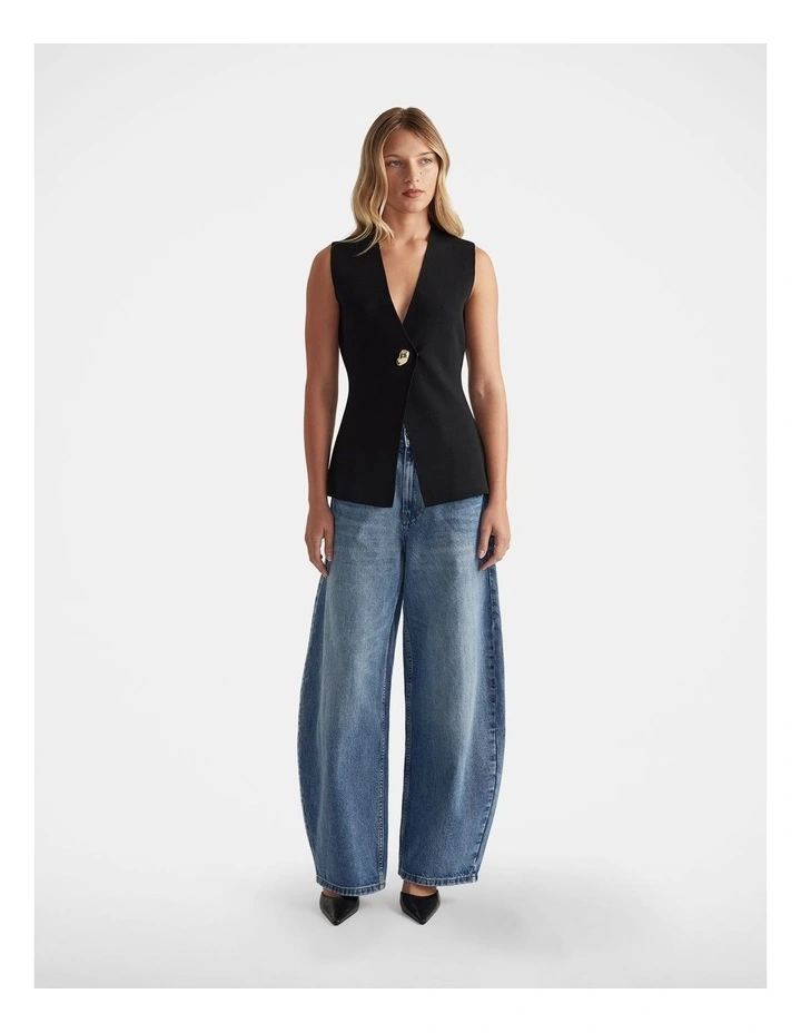 Daisy Horseshoe Jean in Blue image 1