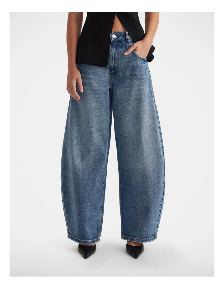 Daisy Horseshoe Jean in Blue image 3