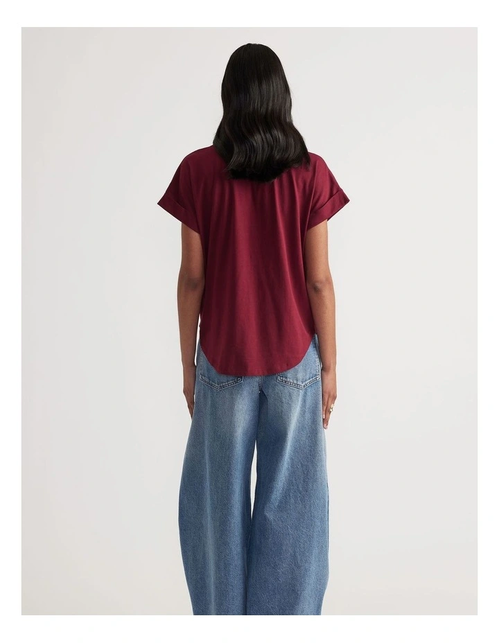 Daisy Ripped Horseshoe Jean in Blue image 2