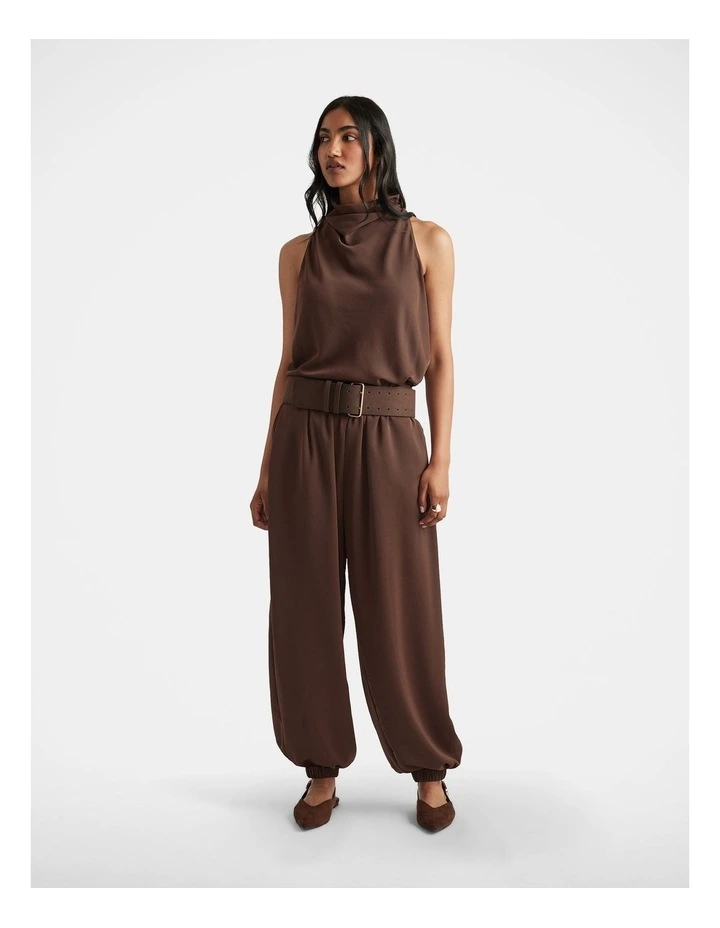Holly Satin Balloon Pant in Brown image 1