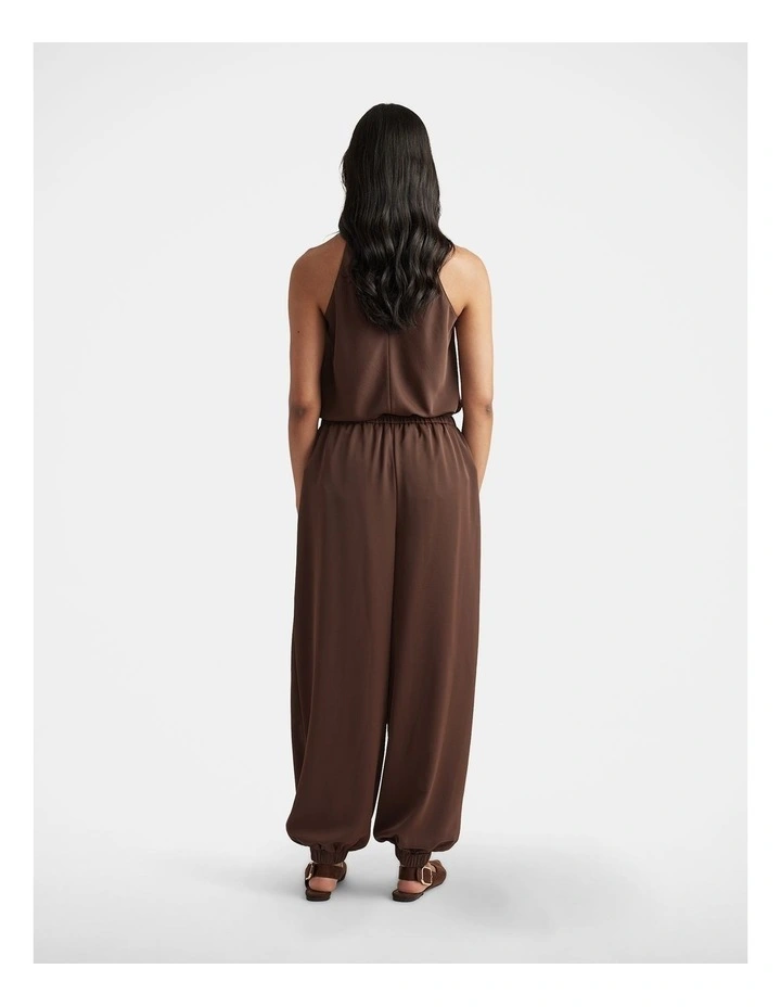 Holly Satin Balloon Pant in Brown image 2