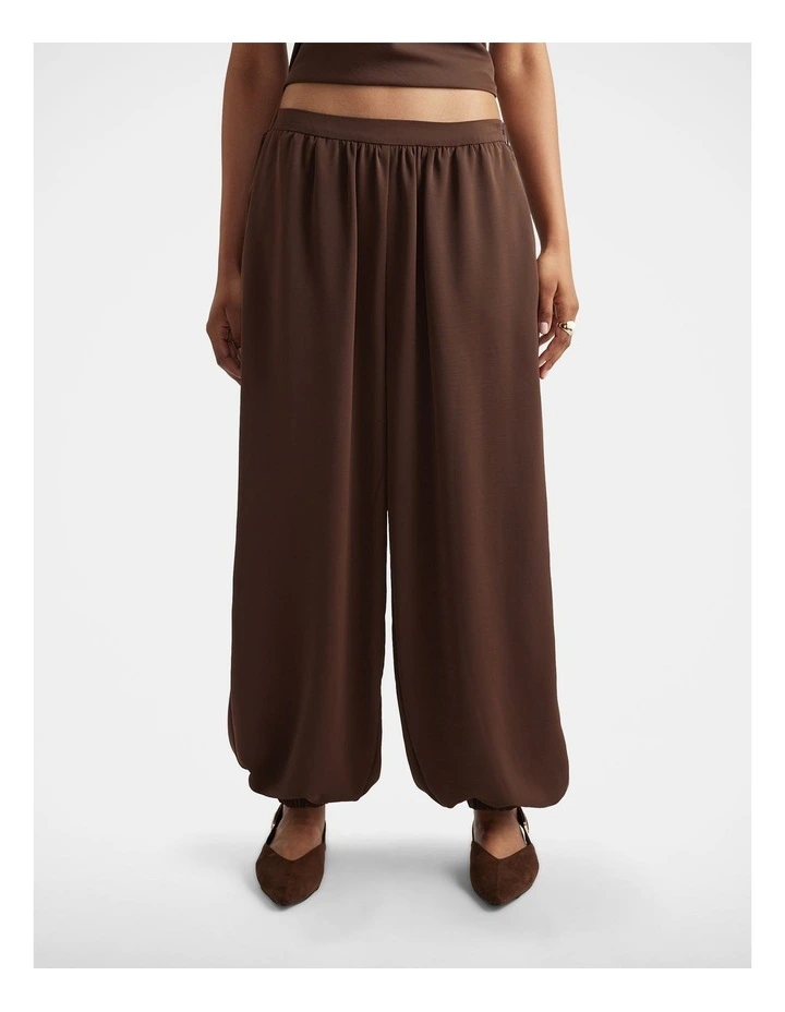 Holly Satin Balloon Pant in Brown image 3