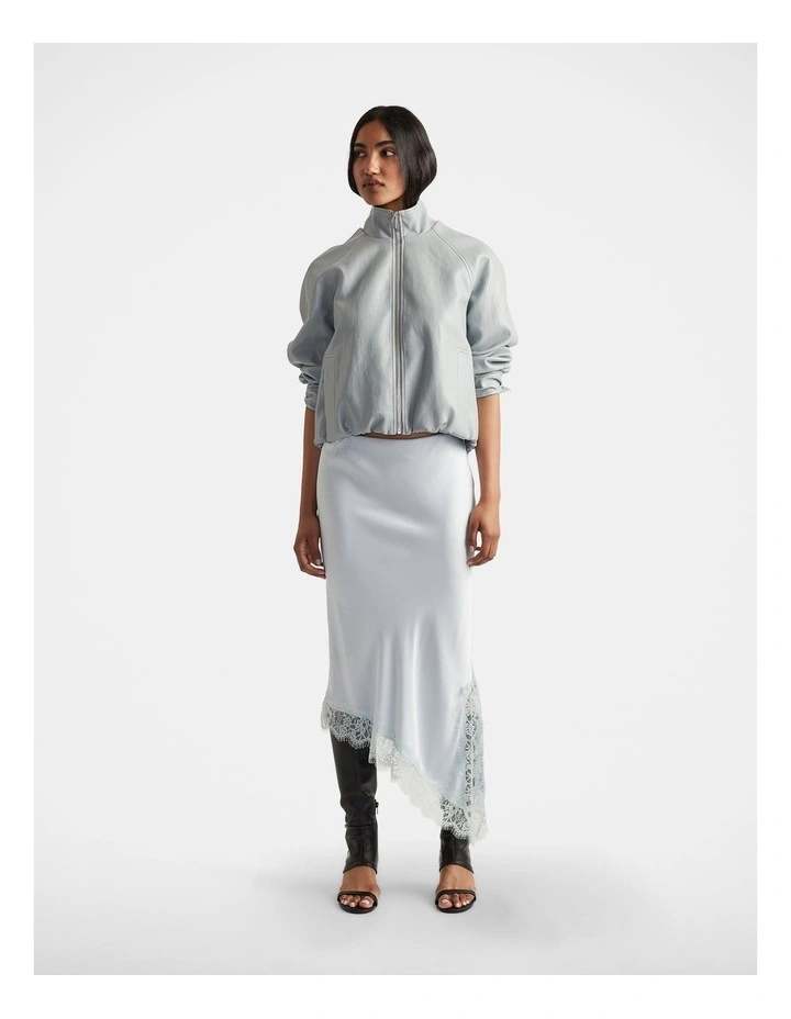 Karla Lace Slip Skirt in Cloud Blue image 1