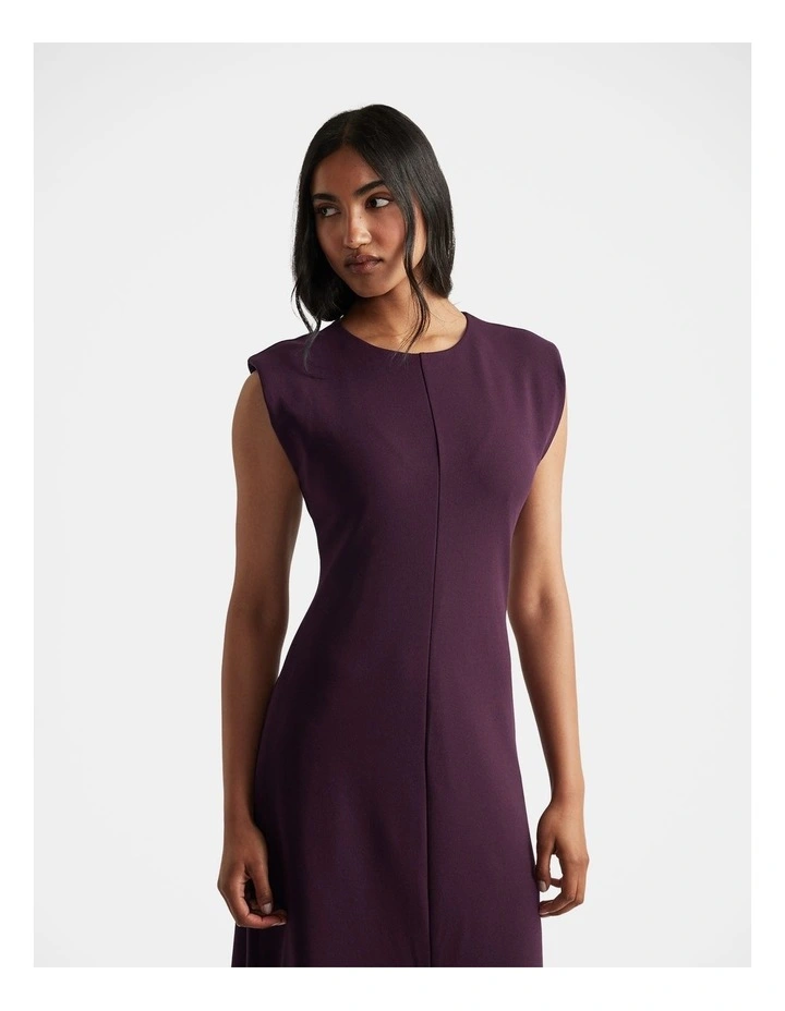 Bonnie Shoulder Pad Maxi Dress in Purple image 3