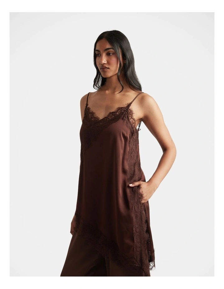 Karla Lace Tunic in Brown image 3