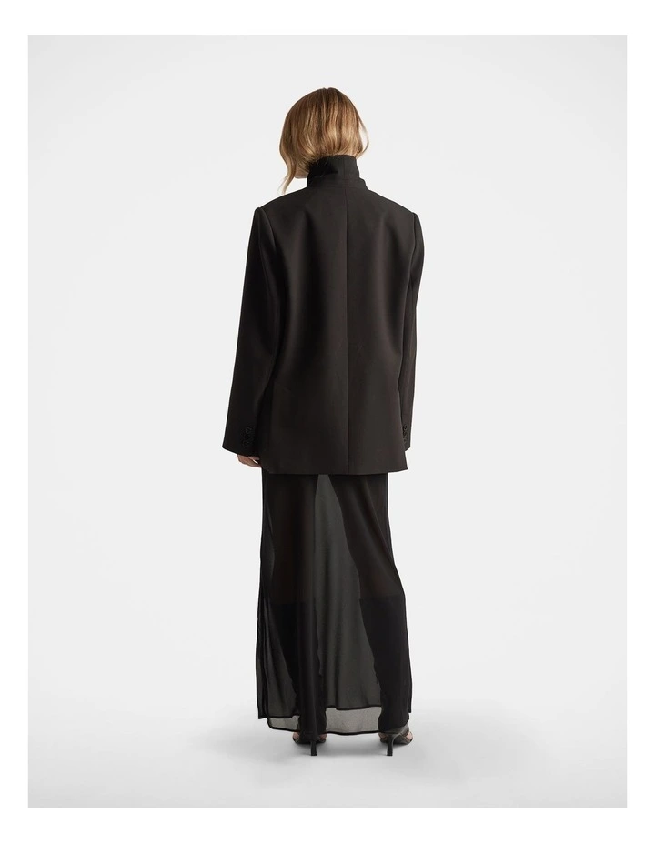 Faye Sheer Maxi Skirt in Black image 2
