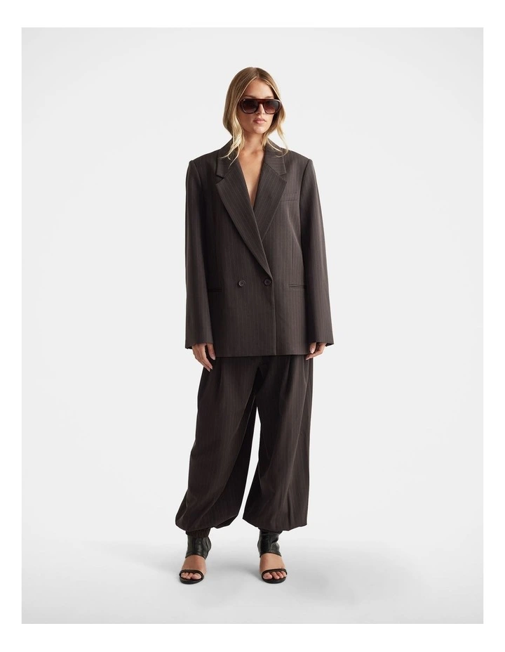 Josie Tailored Balloon Pant in Brown image 1