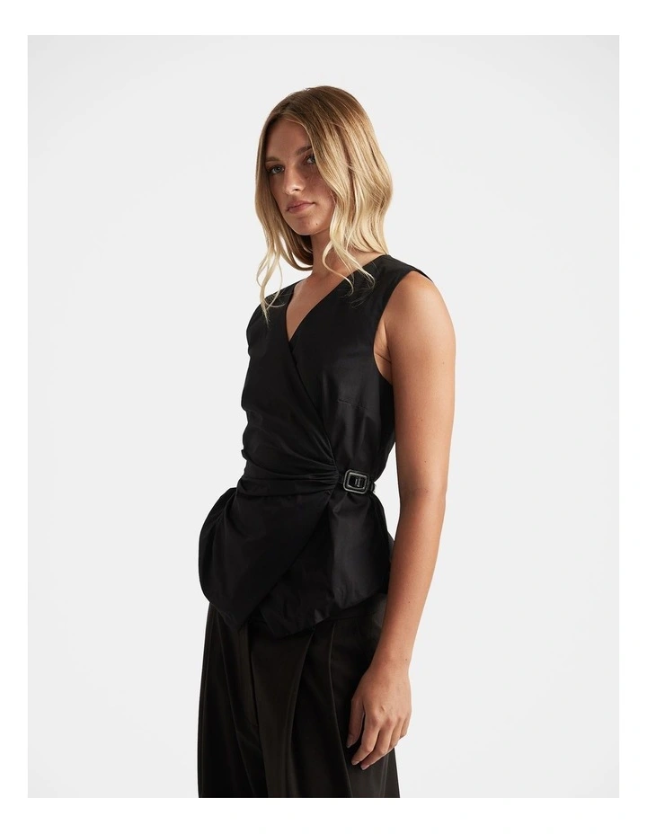 Ava Belted Wrap Top image 3