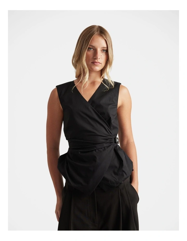 Ava Belted Wrap Top image 4