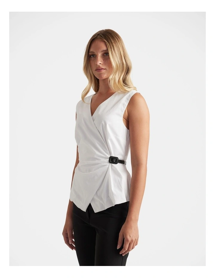 Ava Belted Wrap Top image 3