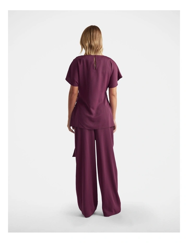 Sophie Tie Tunic in Purple image 2