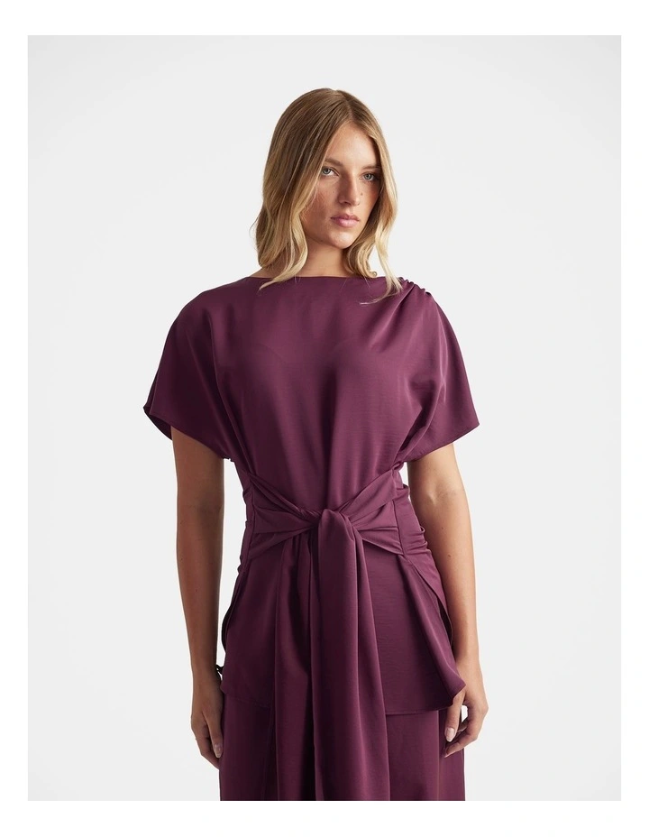 Sophie Tie Tunic in Purple image 3