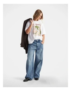 St Tropez Print Tee in White