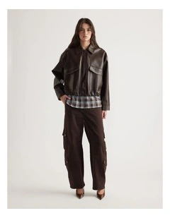 Reece Bomber Jacket in Brown