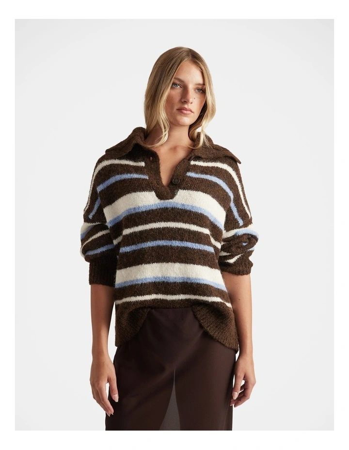 Riley Knit Polo in Multi image 3