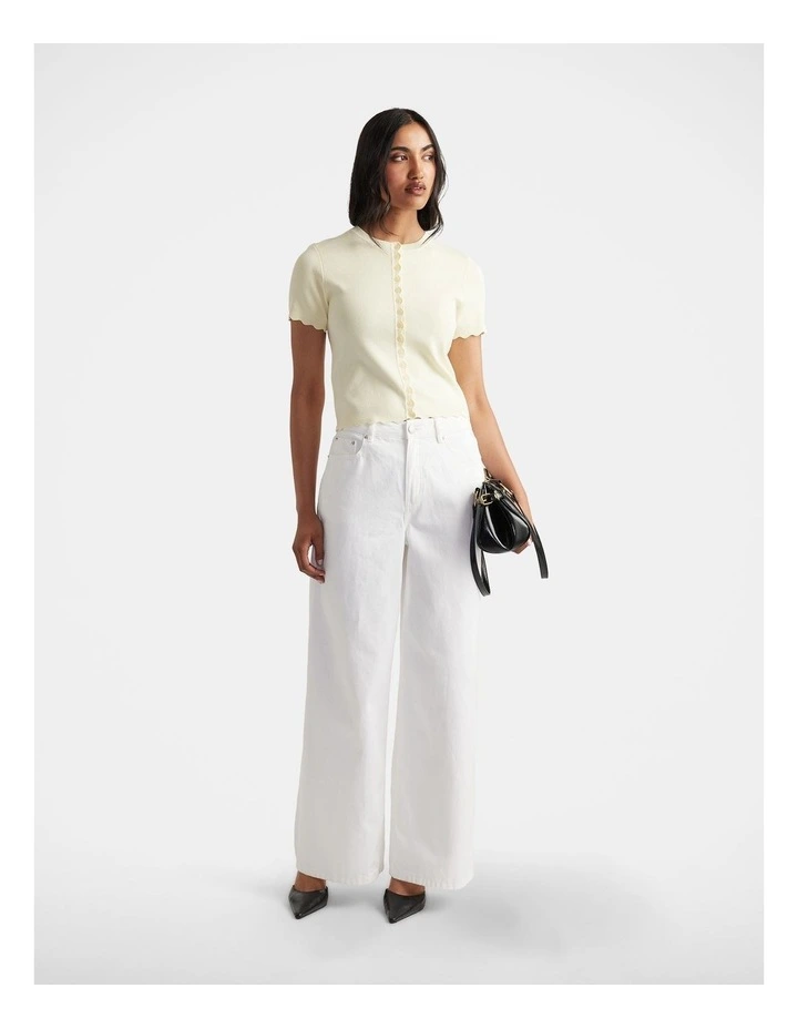 Maya Scallop Trim Button Top image 1