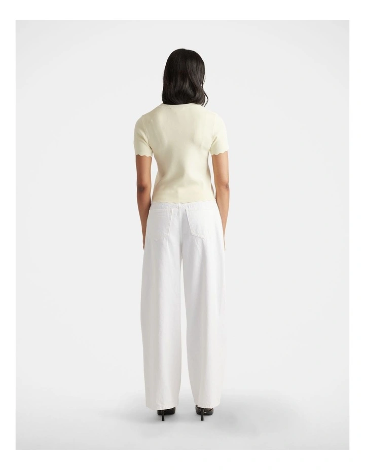 Maya Scallop Trim Button Top image 2