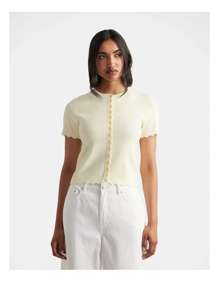 Maya Scallop Trim Button Top image 3