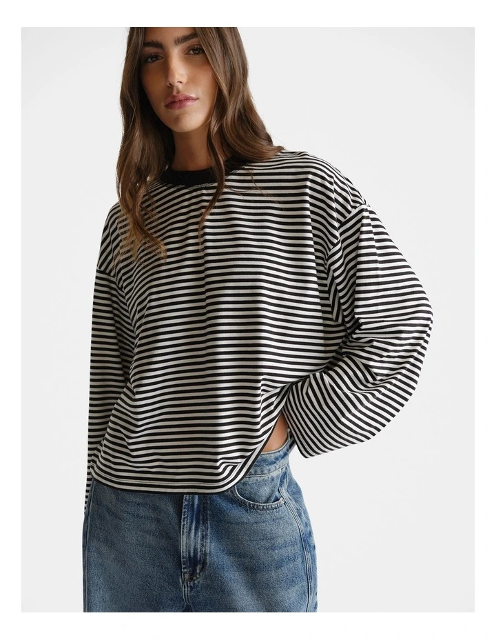 D-Luxe Long Sleeve Stripe Tee image 3
