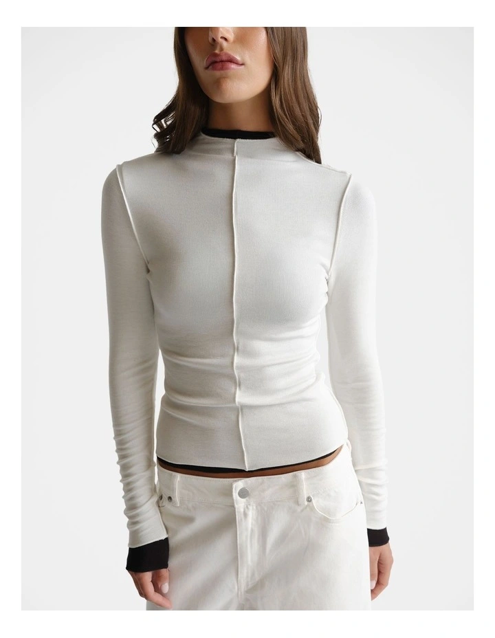 D-Luxe Semi Sheer Long Sleeve image 3