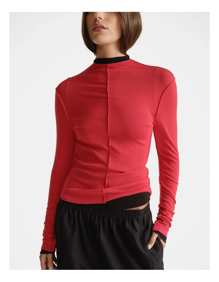 D-Luxe Semi Sheer Long Sleeve image 3