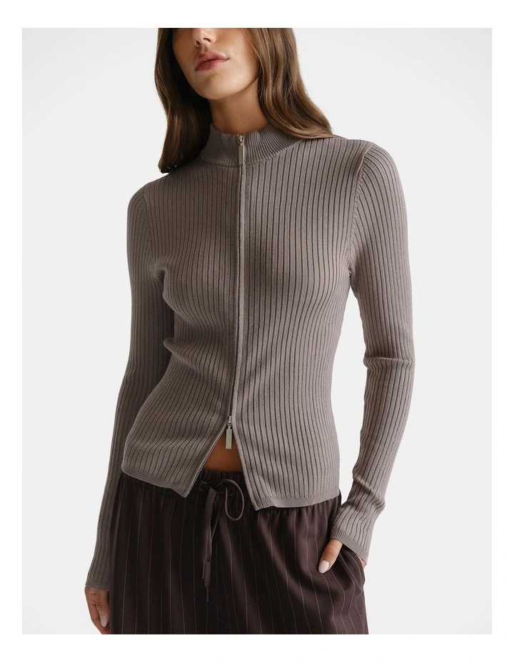 D-Luxe Knit Zip Long Sleeve image 3