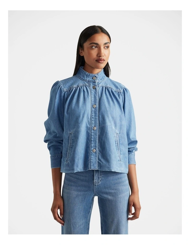 Bea Denim Jacket in Blue image 3