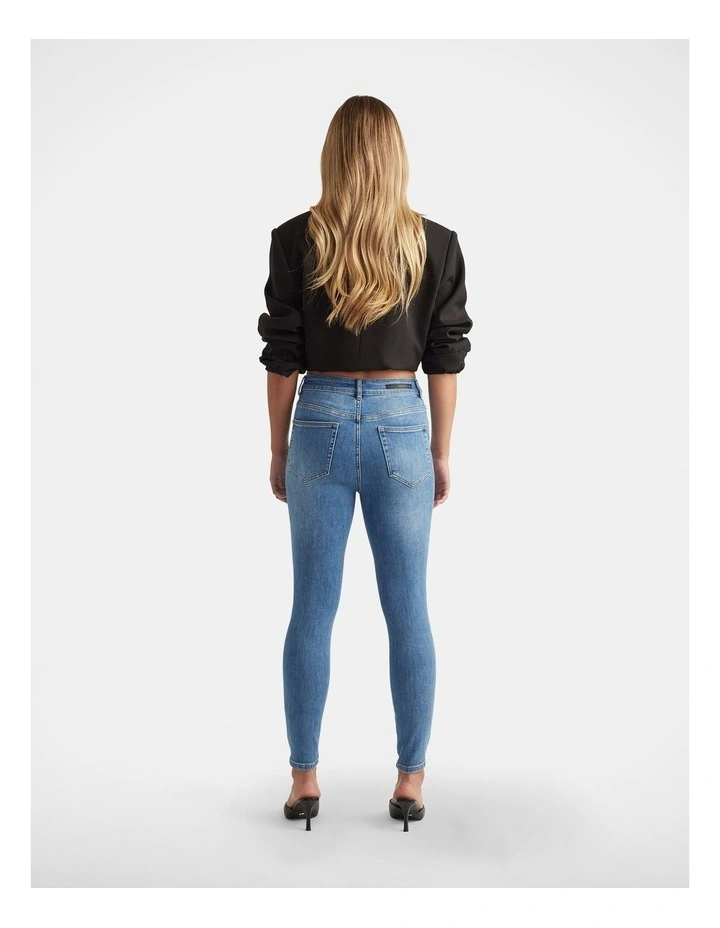 Evie High Rise Skinny Jean in Blue image 3