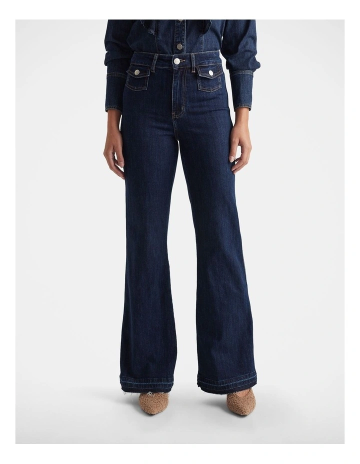 Bea Flare Jean in Blue image 3