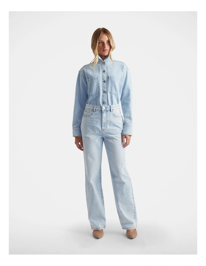 Ariana Straight Leg Jean in Blue image 1