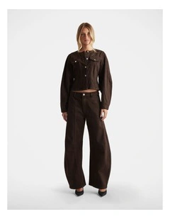 Amaya Barrel Jeans in Brown