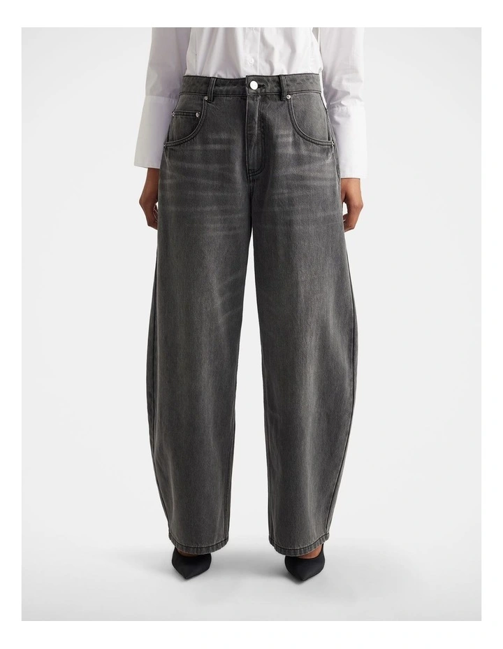 Daisy Horseshoe Jeans in Grey image 3