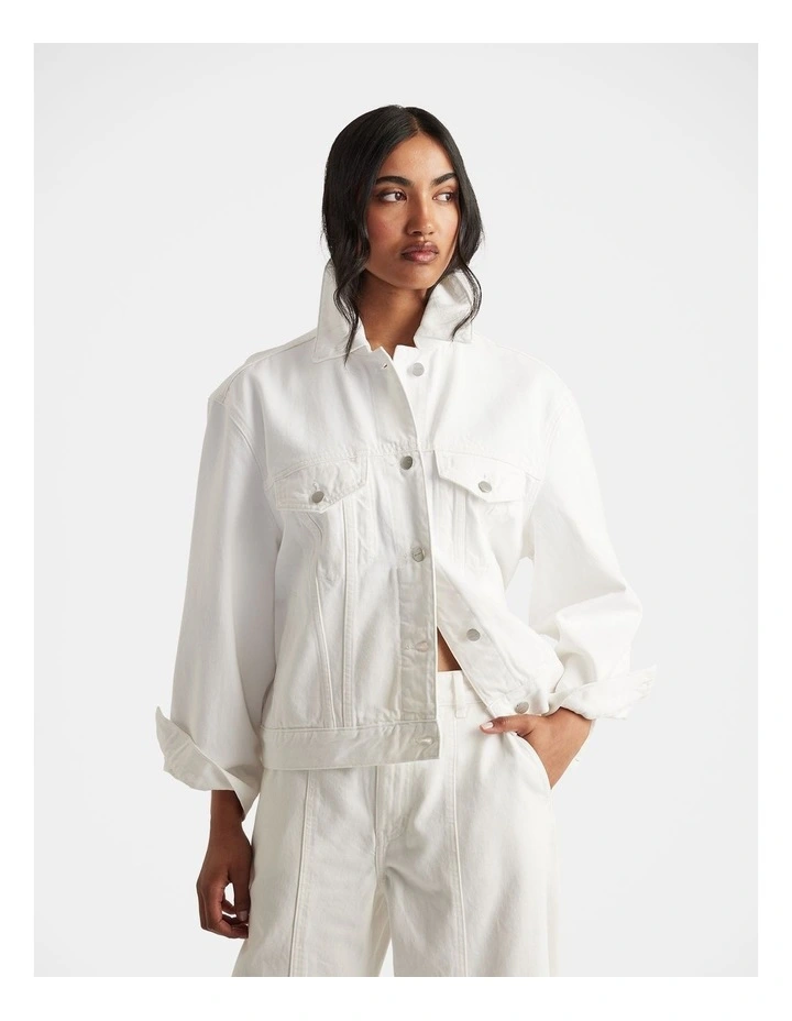 Nakita Denim Jacket in White image 3