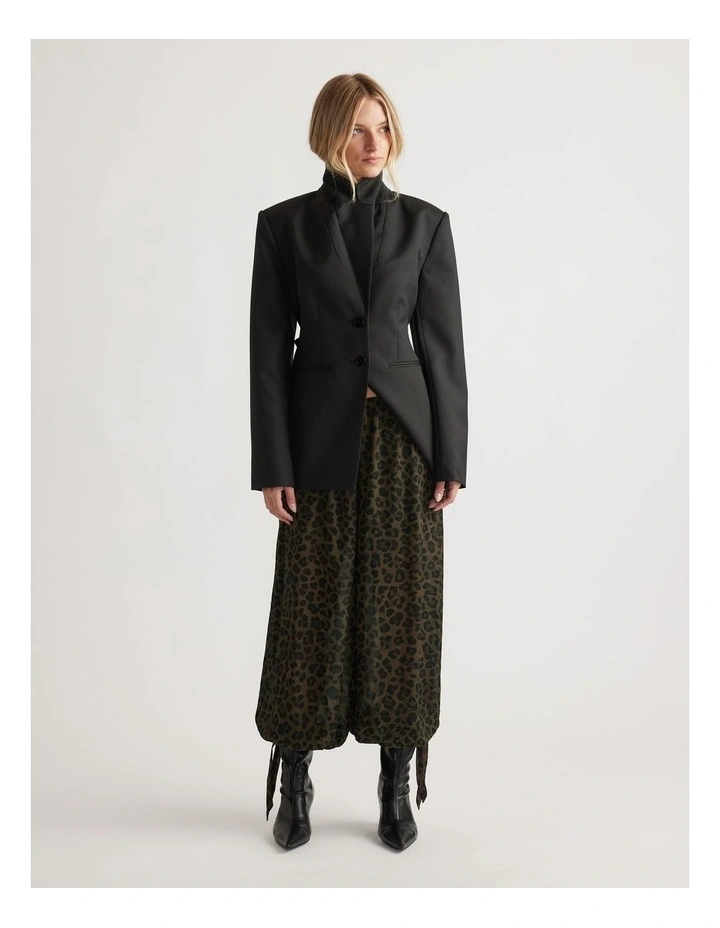 Kiera Yoryu Balloon Pant in Khaki Ocelot image 1