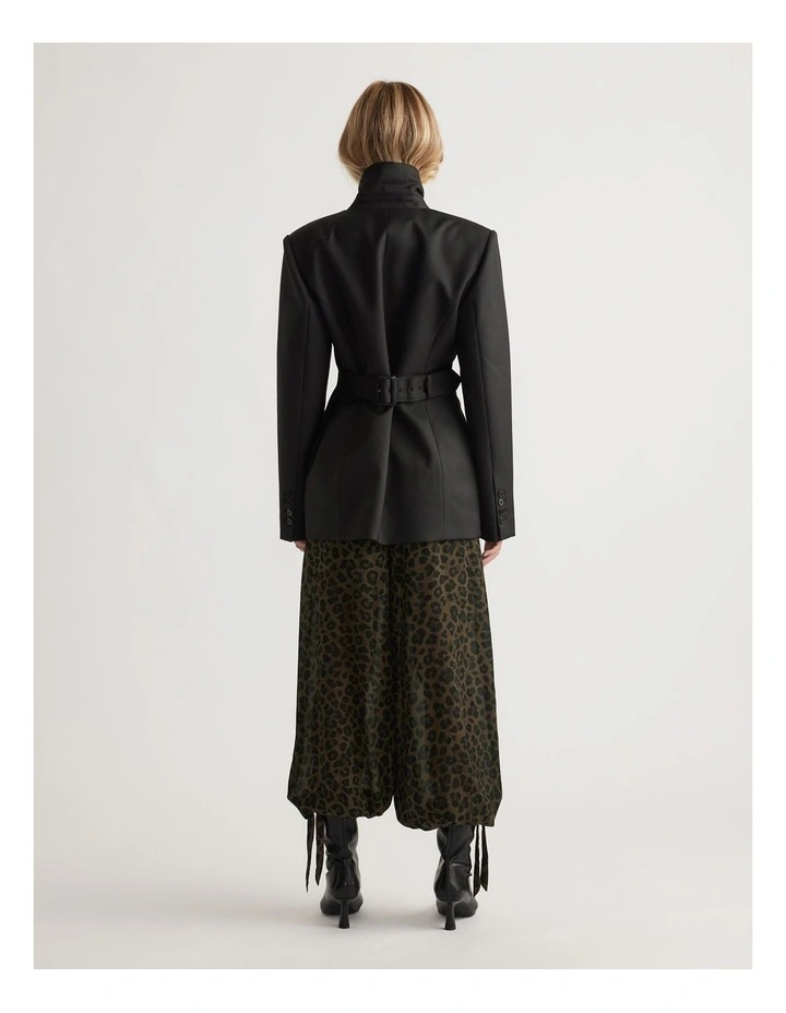 Kiera Yoryu Balloon Pant in Khaki Ocelot image 2