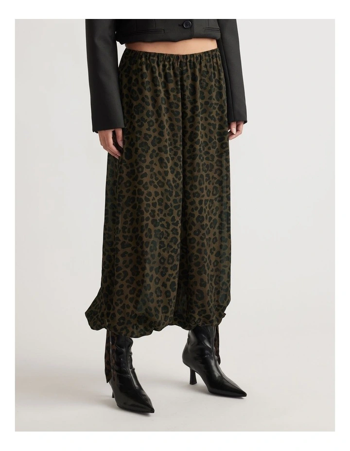 Kiera Yoryu Balloon Pant in Khaki Ocelot image 3
