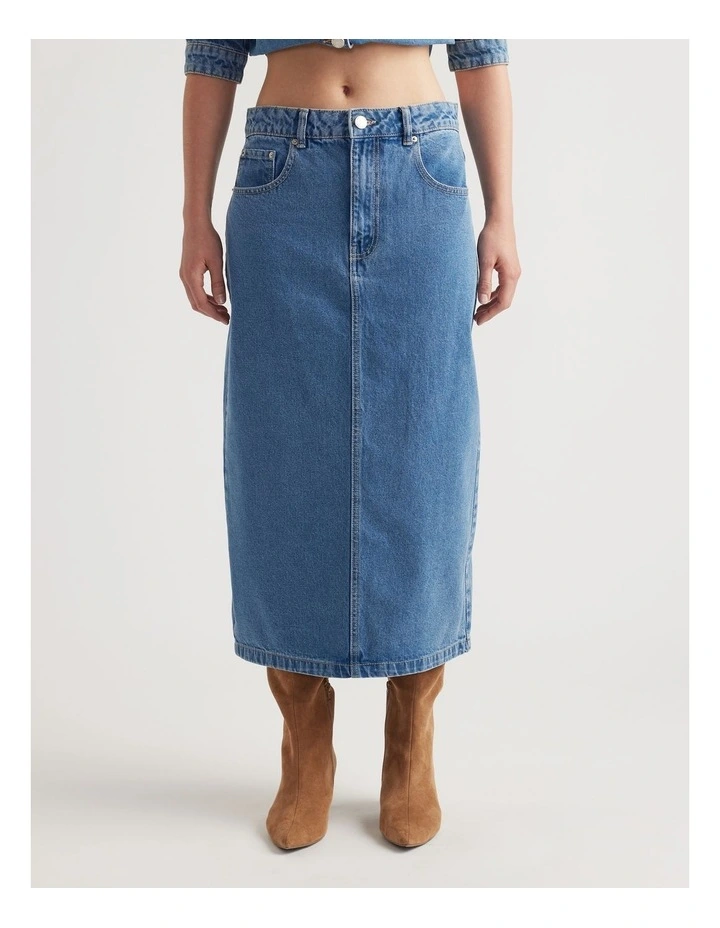 Luna Denim Midi Skirt image 3