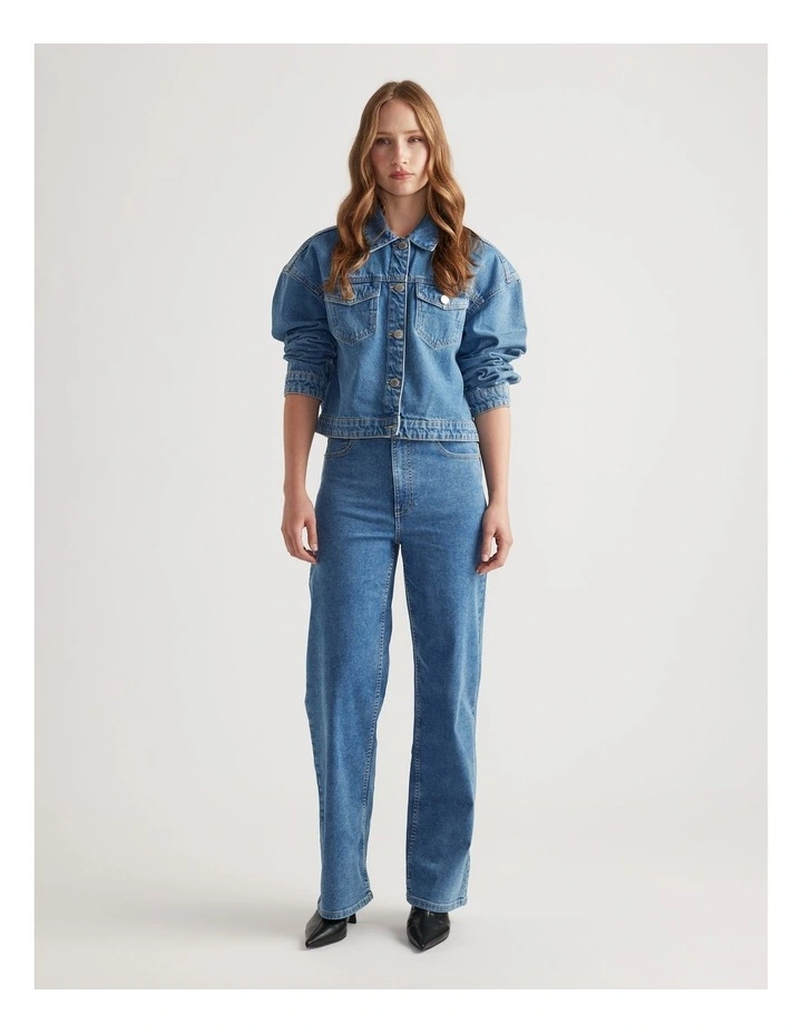 Sophia Stretch Straight Jean in Blue image 1